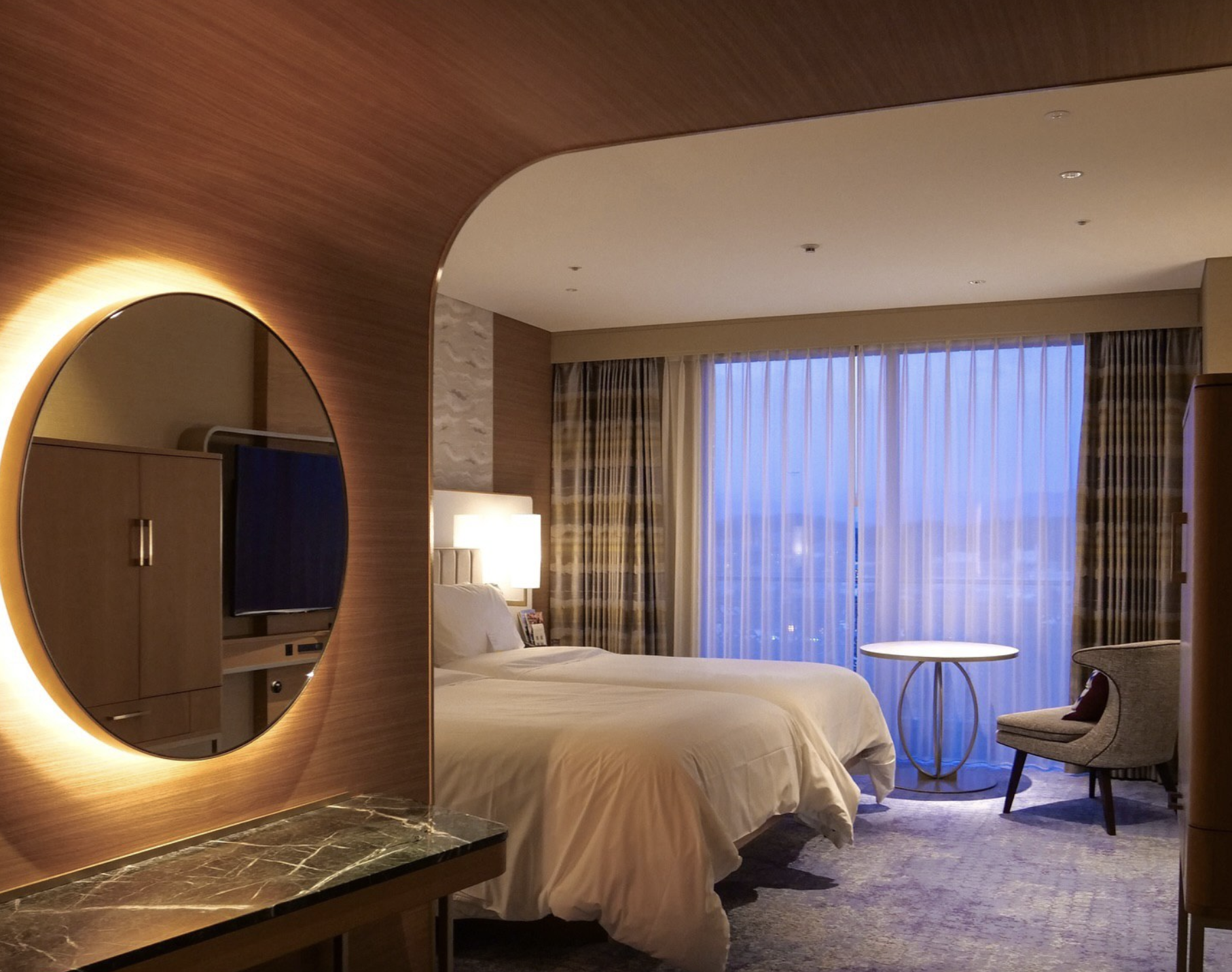Bright Minimalist Hotel Bedroom